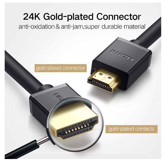 Cáp HDMI 1.4 dài 5M Ugreen 10109 cao cấp, Hàng chính hãng - ZAMACO AUDIO