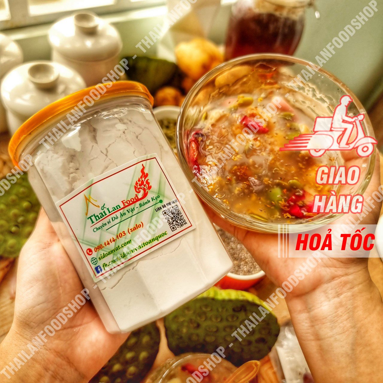 Tinh Bột Củ Sen ( 100% Nguyên Chất Từ Củ Sen Tươi ) - Lon 350gram