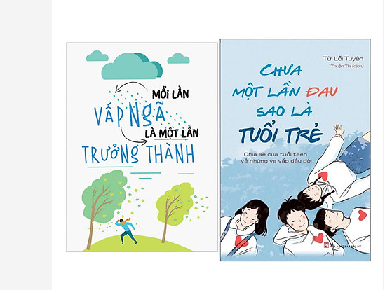 Sách Combo Mỗi Lần Vấp Ngã Là Một Lần Trưởng Thành+Chưa Một Lần Đau Sao Là Tuổi Trẻ - Mhbooks tặng sổ tay