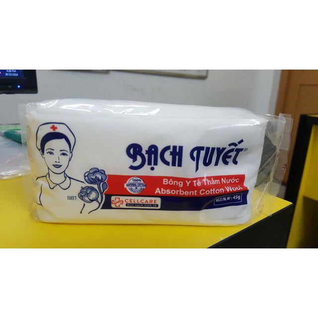 Bông Gòn Y Tế Bạch Tuyết - Gói 45G