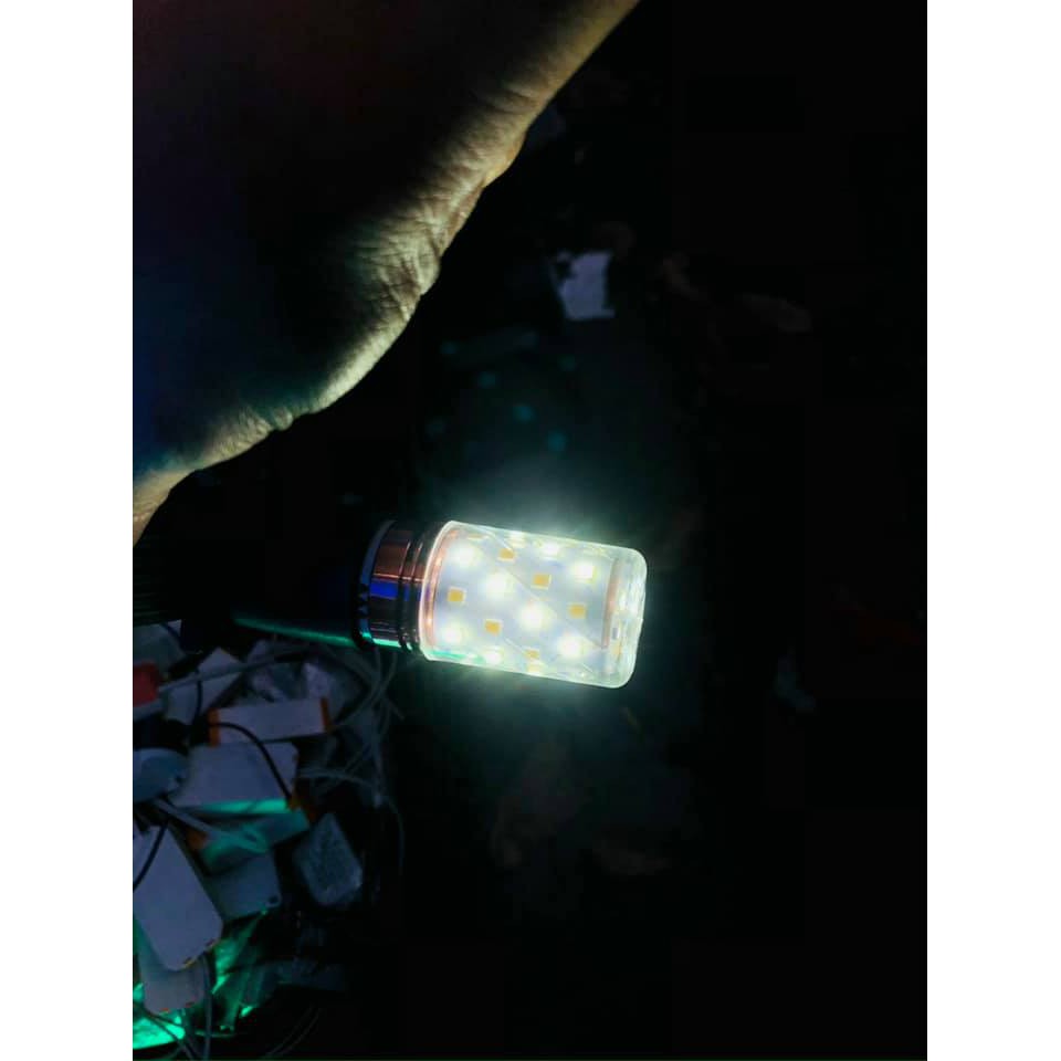 Bóng đèn led trái bắp 3 chế độ ánh sáng có đui e14 và e27