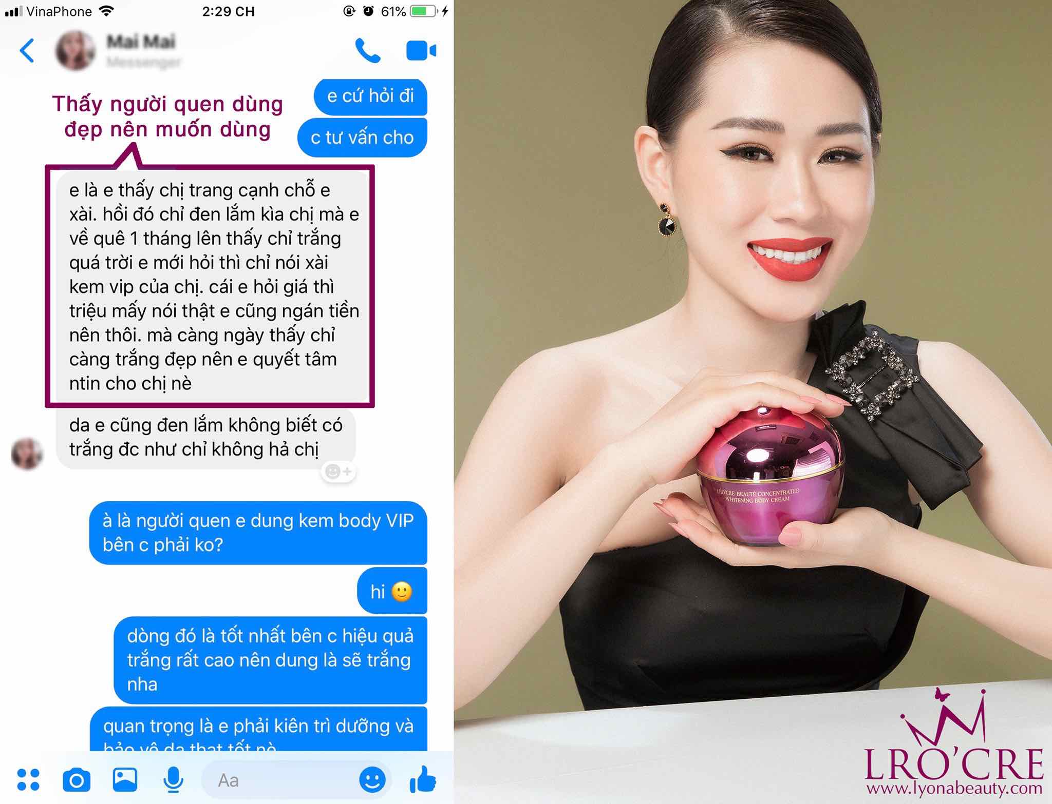 Kem Body Vip Lro’cre (Dưỡng Trắng Da Toàn Thân)