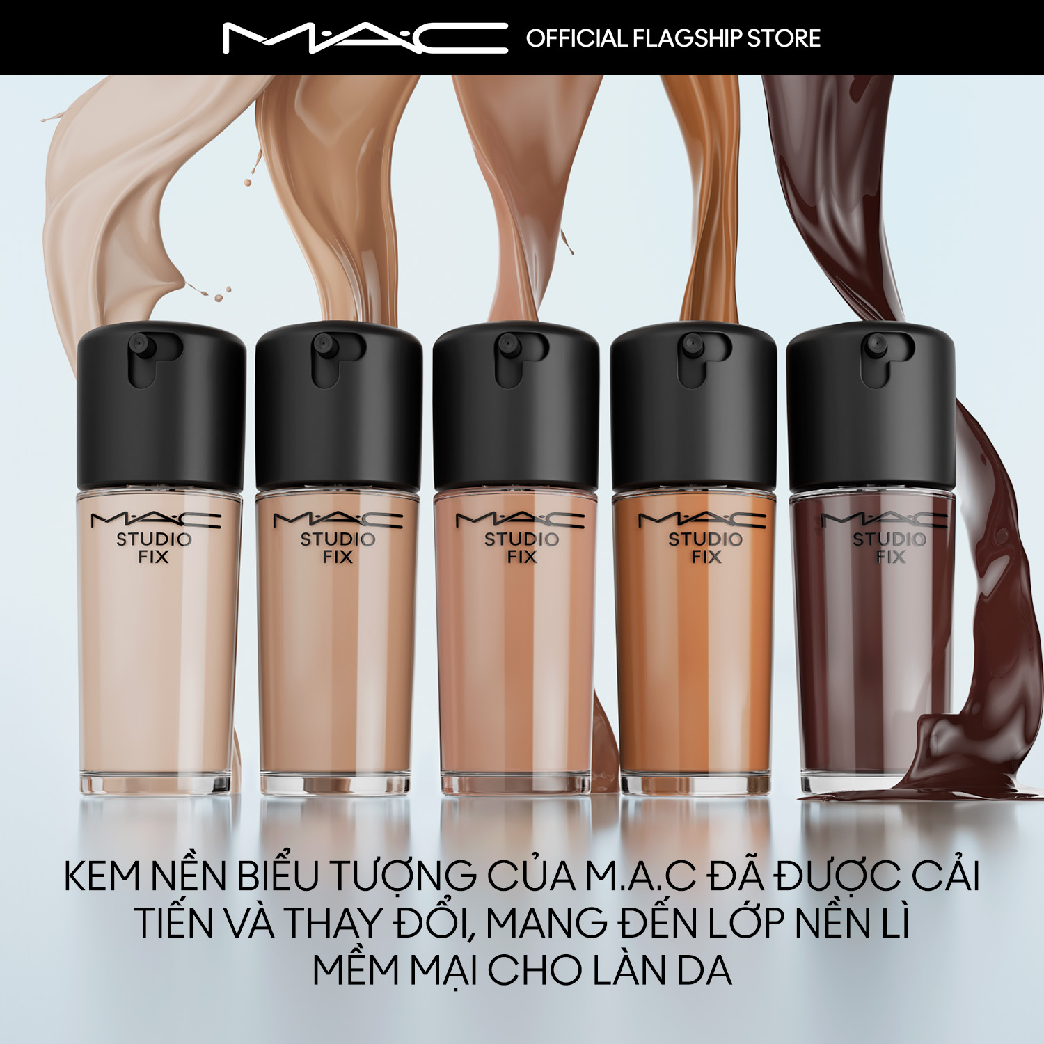 Kem nền mịn lì MAC Studio Fix Fluid SPF 15 30ML | Kết cấu dạng lỏng, kiềm dầu và bền màu suốt 24H 