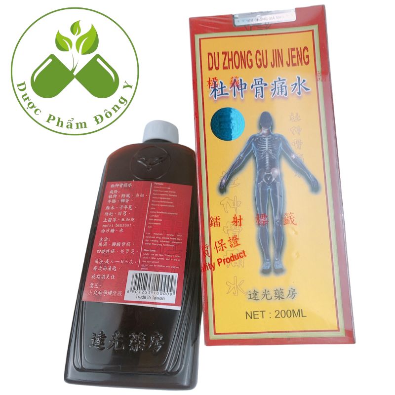 Đỗ trọng thủy nước 200m hỗ trợ đau mỏi xương khớp - đau lưng- mỏi gối