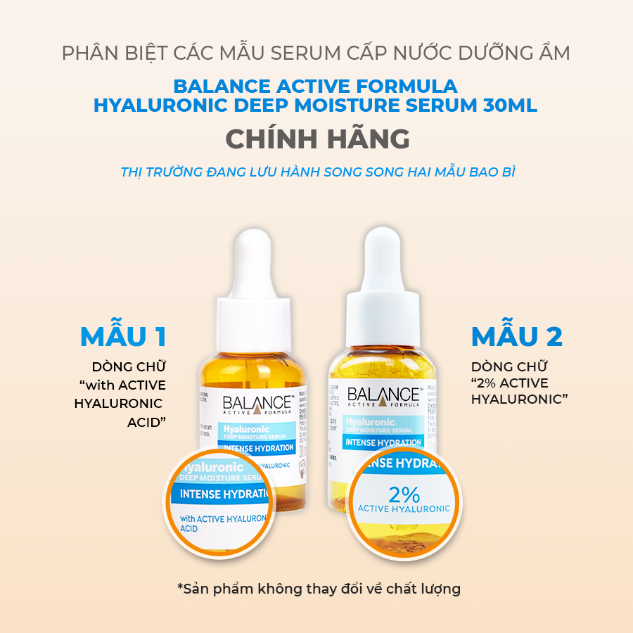 Serum Cấp Nước Dưỡng Ẩm Balance Active Formula /Hyaluronic Deep Moisturizing 30ml