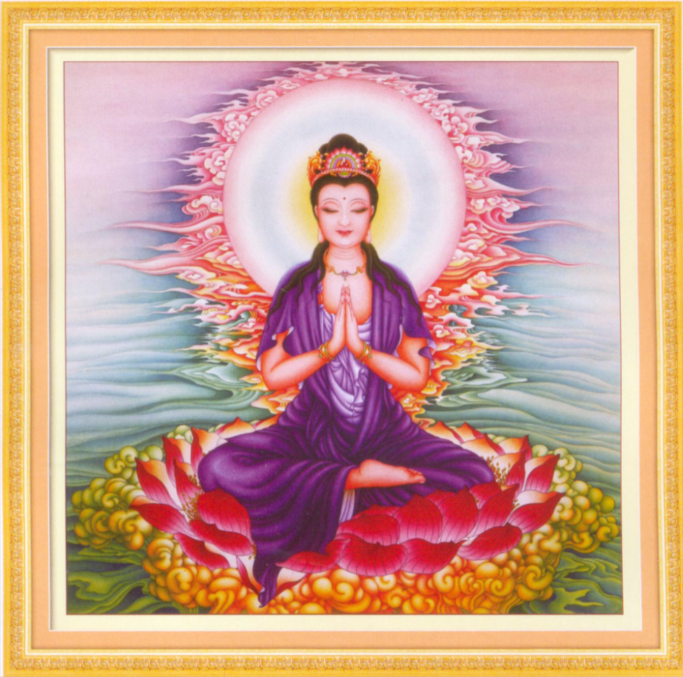 Tranh thêu chữ thập 3d quan âm bồ tát a1028 kt:73x72xm