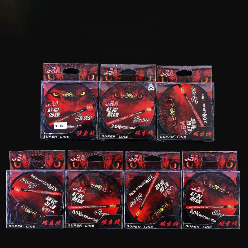 Cước câu cá tàng hình dây câu cá Redwolf 100m