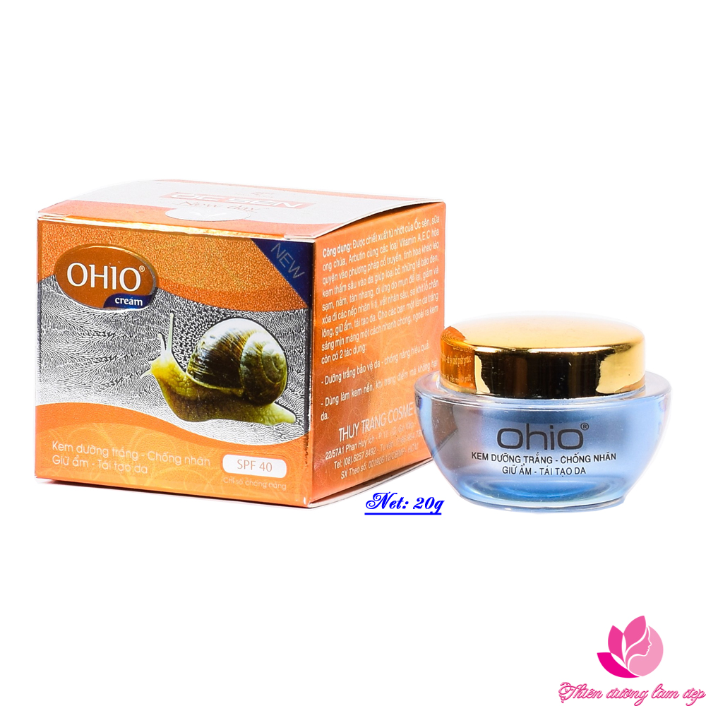Kem dưỡng trắng chống nhăn giữ ẩm tái tạo da OHIO ÔC SÊN NEWDAY 20g