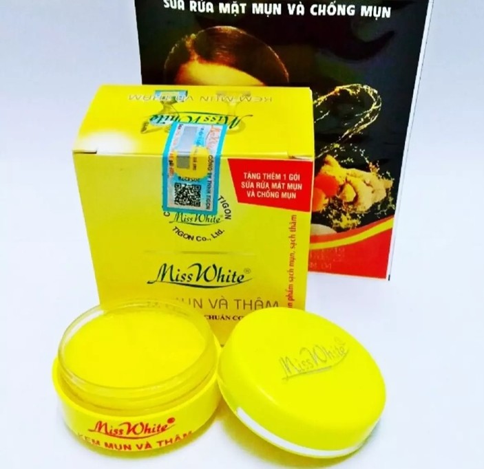 Kem Ngừa Mụn và Thâm Miss White hộp 12g