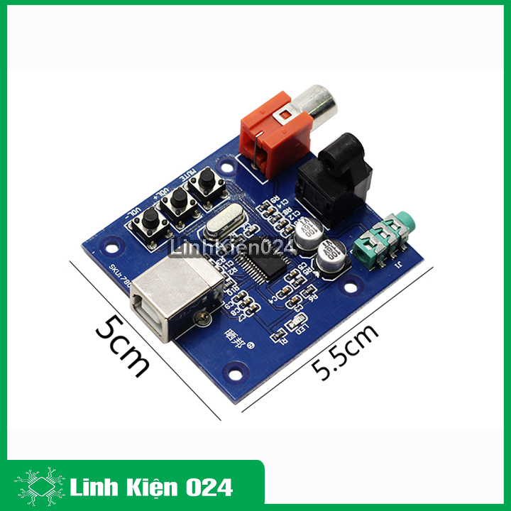 Module giải mã card âm thanh PCM2704 USB
