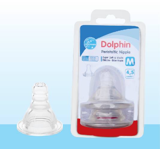 Núm Vỉ Silicone Siêu Mềm Cổ Hẹp Dolphin ( 2 Cái/ Vỉ) - Size S/M/L/Y