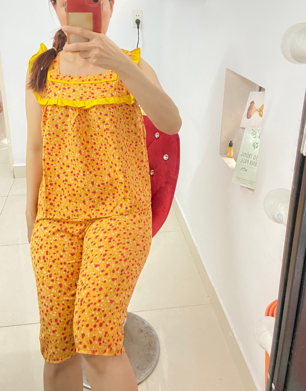 ĐỒ BỘ NỮ LỬNG LỤA CHẤT MẪU HOA ĐẸP TỪ 61kg ĐẾN 70kg