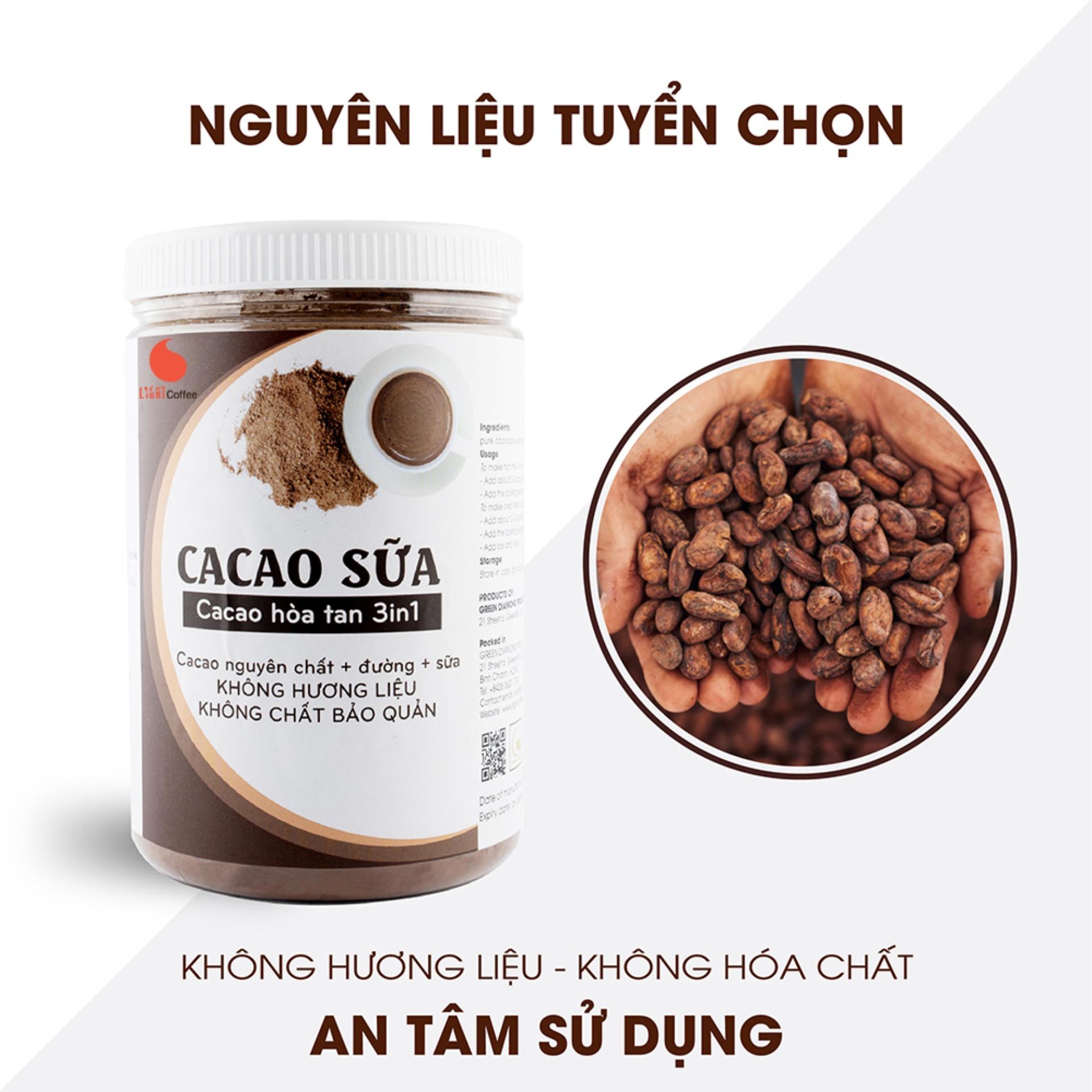 Combo 2 hũ bột cacao sữa 3in1 GreenD Food - 550gr