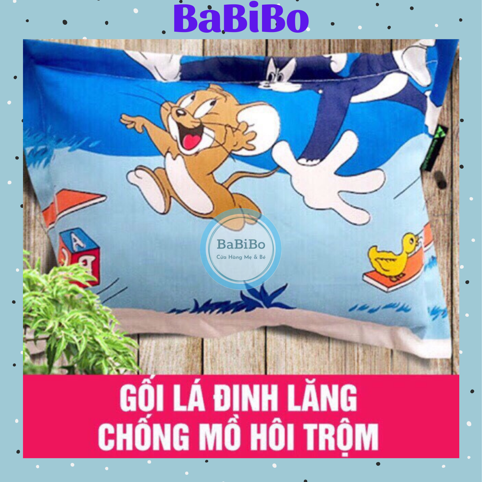 Gối đinh lăng in hình cho bé yêu hàng cao cấp - Babibo