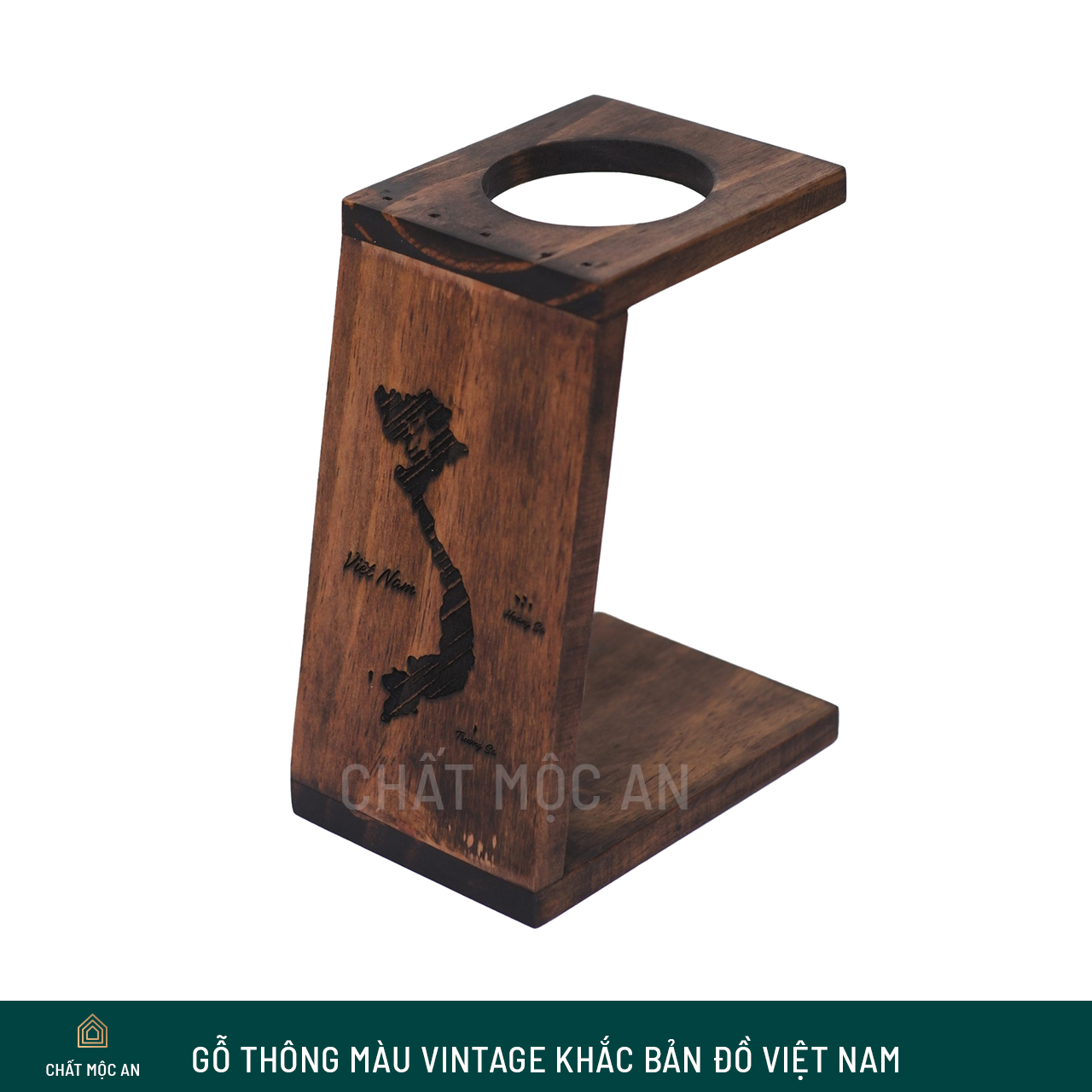 Giá Đỡ Phin Cà Phê Trung Nguyên, Giá Pha Cà Phê Bằng Gỗ Tự Nhiên, Giá Đỡ Phễu V60 Kiểu Pour Over