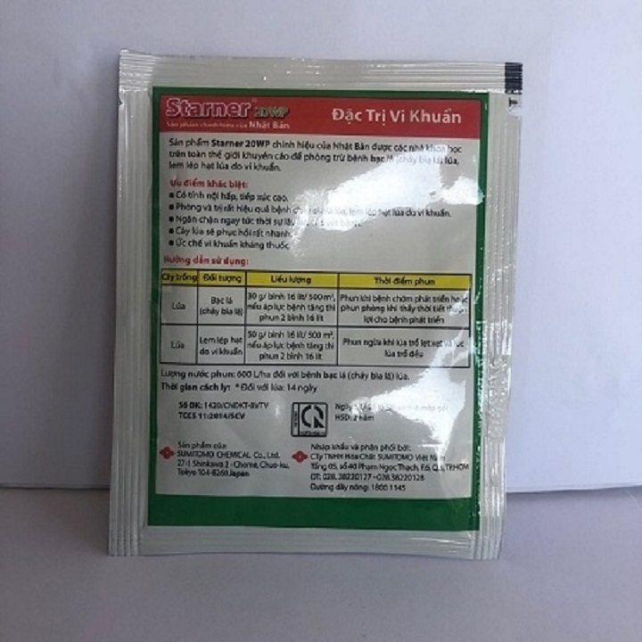 Thuốc Trừ Bệnh Vi Khuẩn STARNER 20WP Nhật Bản