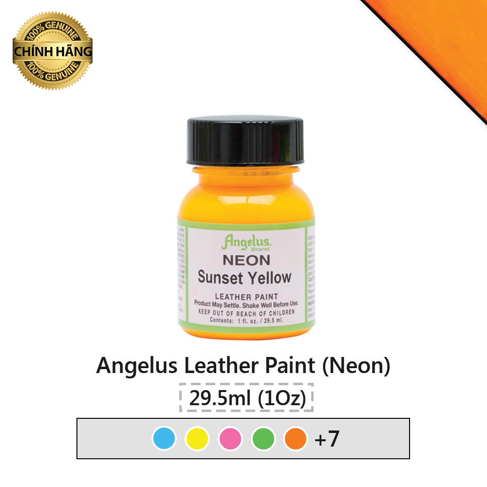 [HCM]Màu vẽ da vải Angelus Leather Paint (Neon) - 29.5ml (1Oz)
