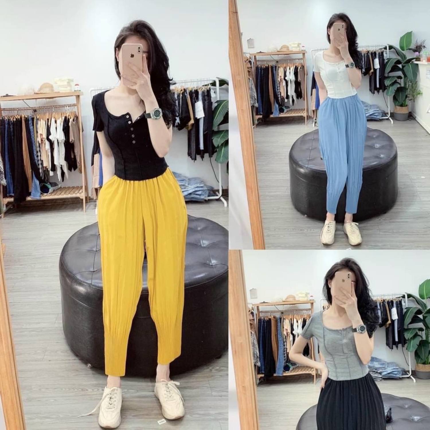 Quần bom dập ly to cá tính Hàng Quảng Châu