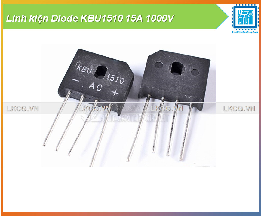 Linh kiện diode kbu1510 15a 1000v