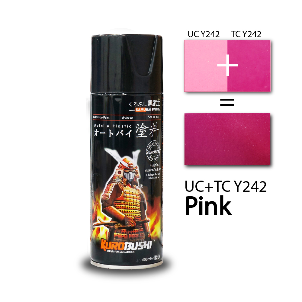 Sơn Samurai sơn xịt xe máy YAMAHA - MÀU HỒNG UCY242*+TCY242**