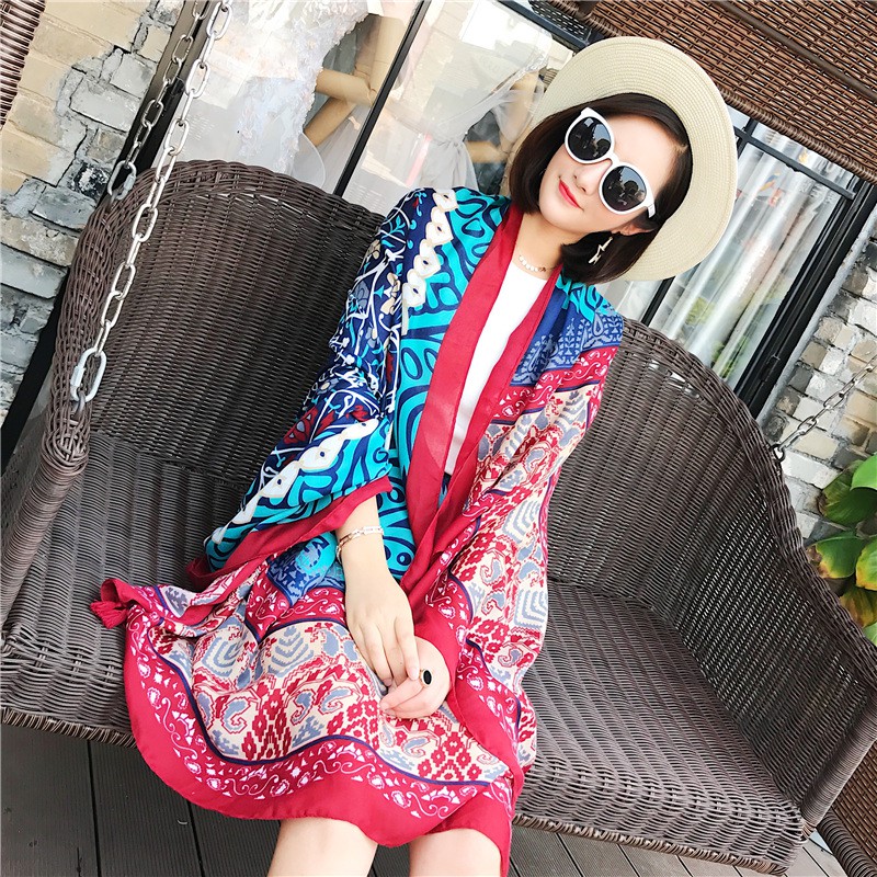 Khăn Choàng Thổ Cẩm Đi Biển