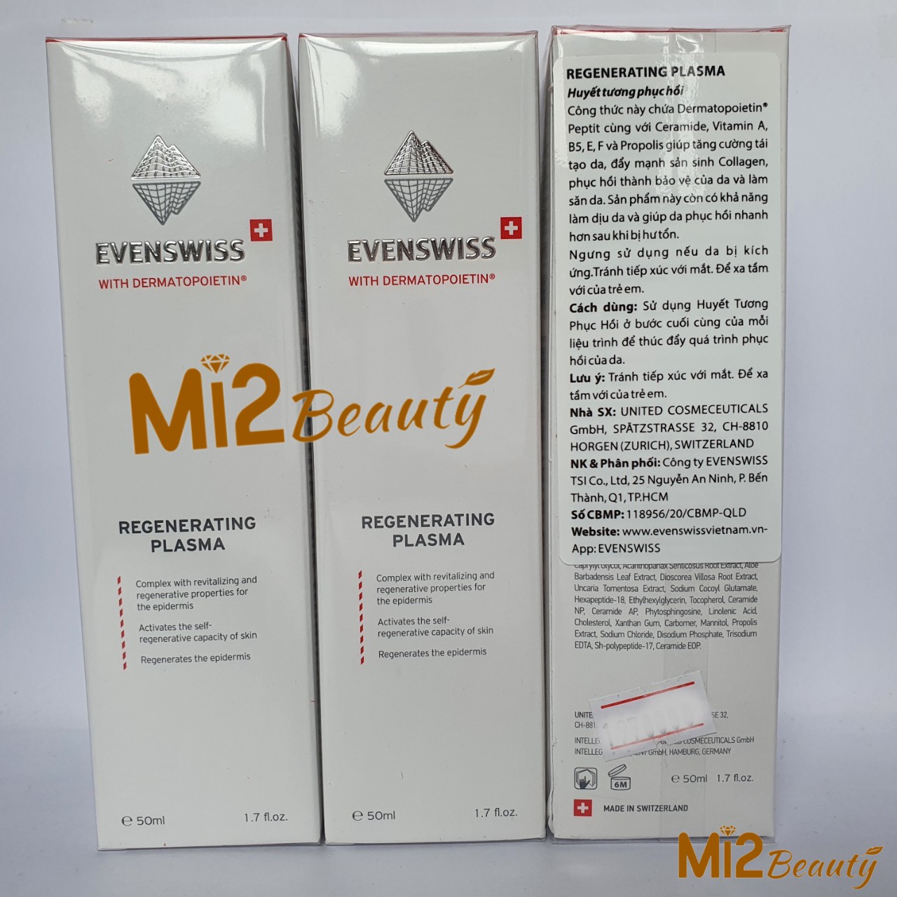 Serum Phục Hồi Da - EVENSWISS PLASMA REGENERATING 50ml (Huyết tương phục hồi da)
