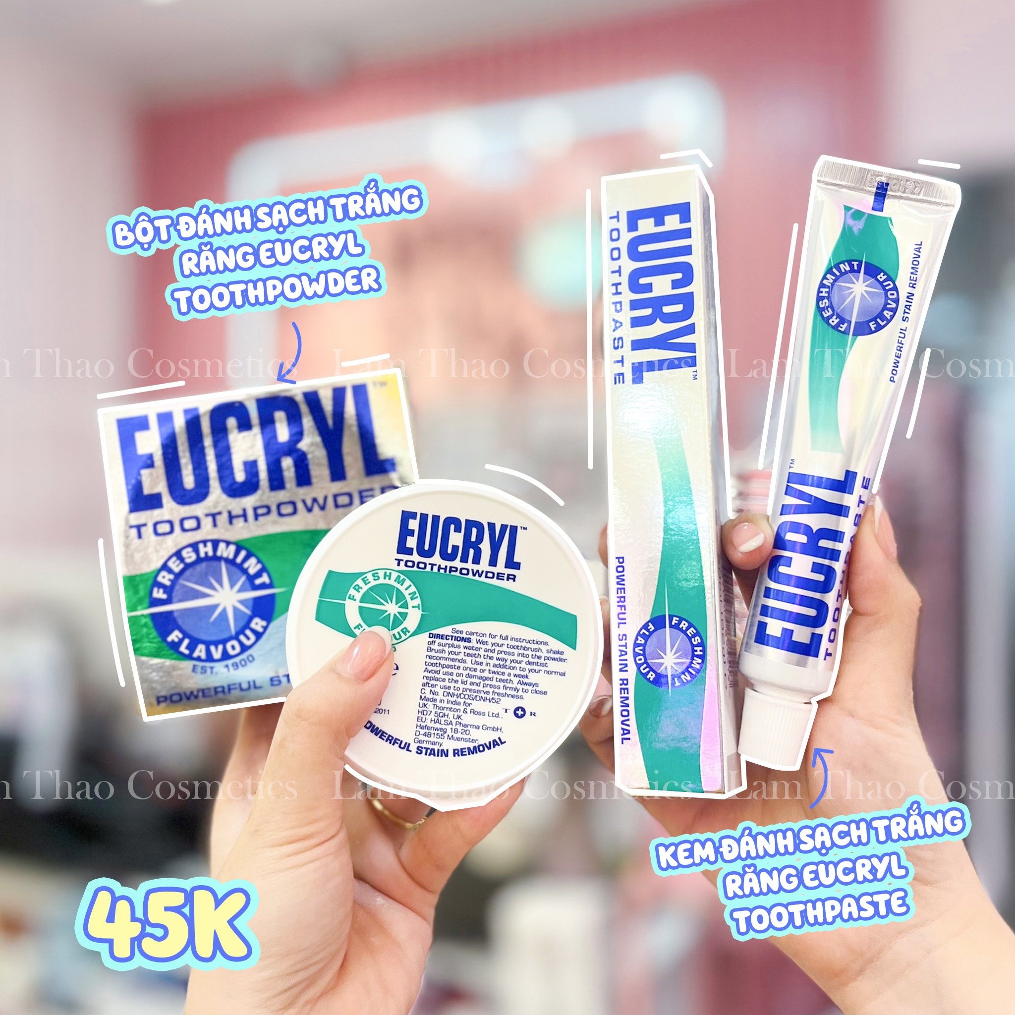 Kem Đánh Sạch Trắng Răng Eucryl Toothpaste