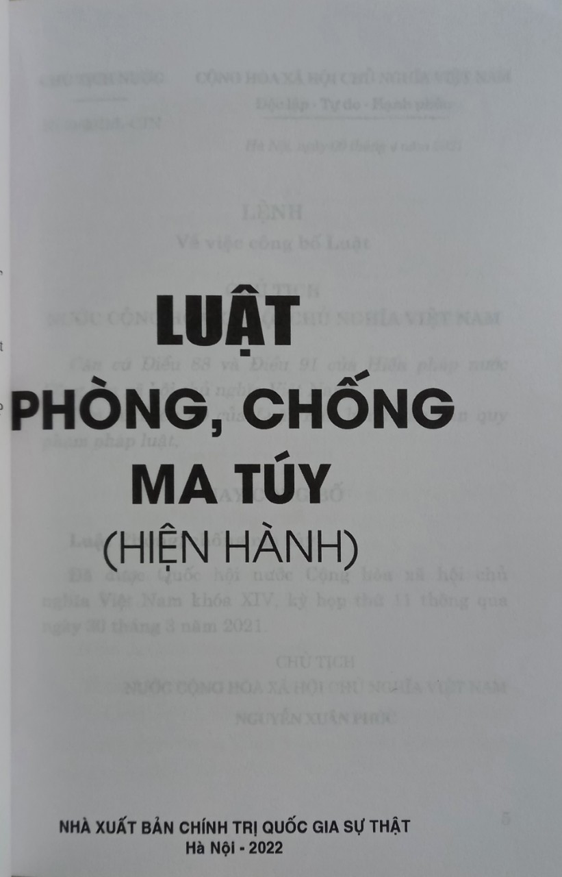 Luật Phòng, Chống Ma Túy - Sách Luật Pháp