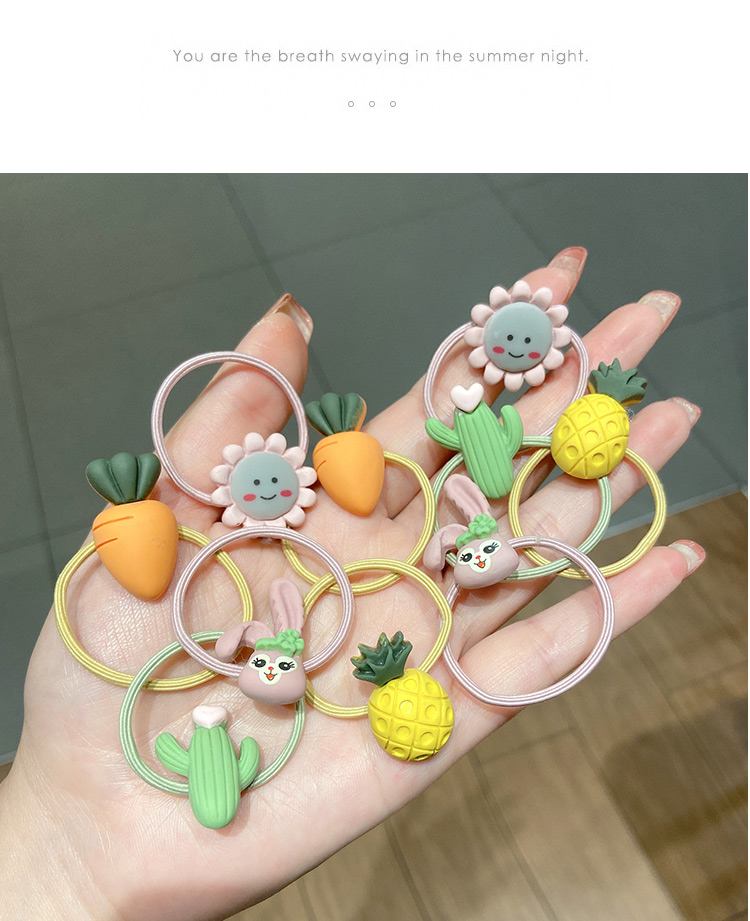 Set 10 Dây Buộc Tóc Hoạt Hình Dễ Thương Cho Mẹ Và Bé