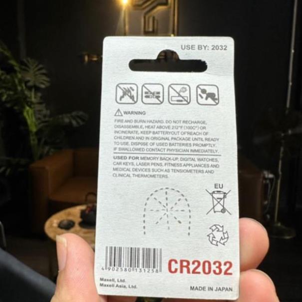 Pin CR2032 chính hãng Maxell bản cao cấp (Dùng cho AirTag,Remote Ô tô, Xe máy, Máy đo đường huyết, đo nhiệt độ)