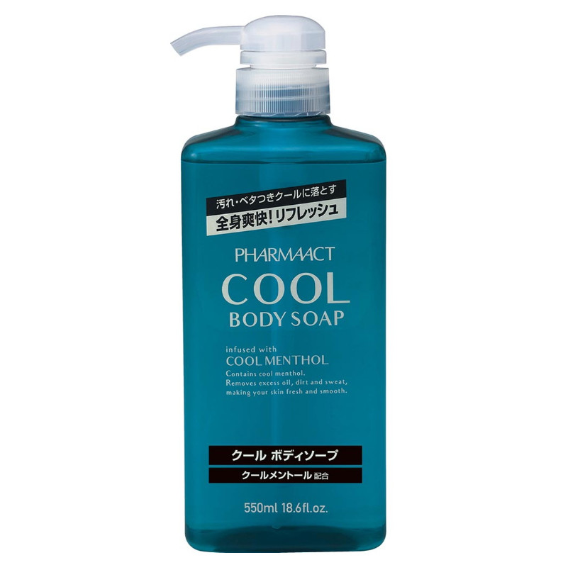 SỮA TẮM NAM PHARMAACT COOL NHẬT BẢN (HƯƠNG BẠC HÀ - CHAI 550ML)