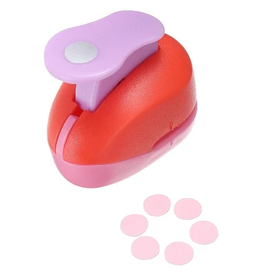 Circle Paper Punch DIY 9mm Light Hole Puncher Tool Plastic Paper Shaper Cutter for Children Manual Scrapbook Embossing Puncher