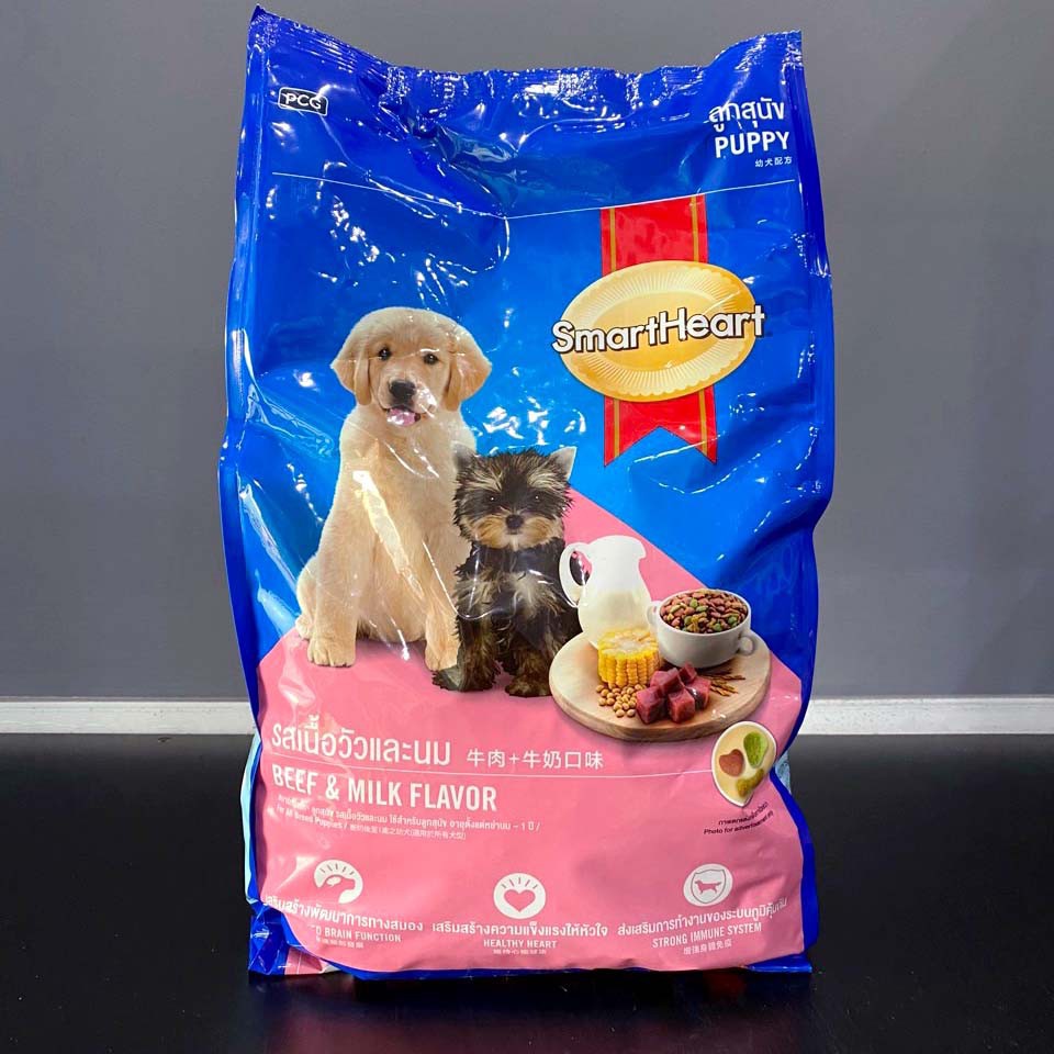 Hạt SmartHeart Cho Chó Con - Vị Bò & Sữa 400g