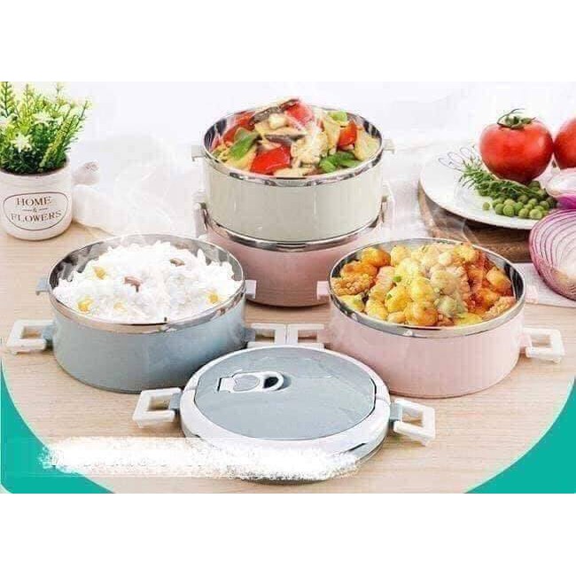 [SaLe 100%] Hộp Đựng Cơm 4 Tầng Lúa Mạch Văn Phòng . ĐTVM