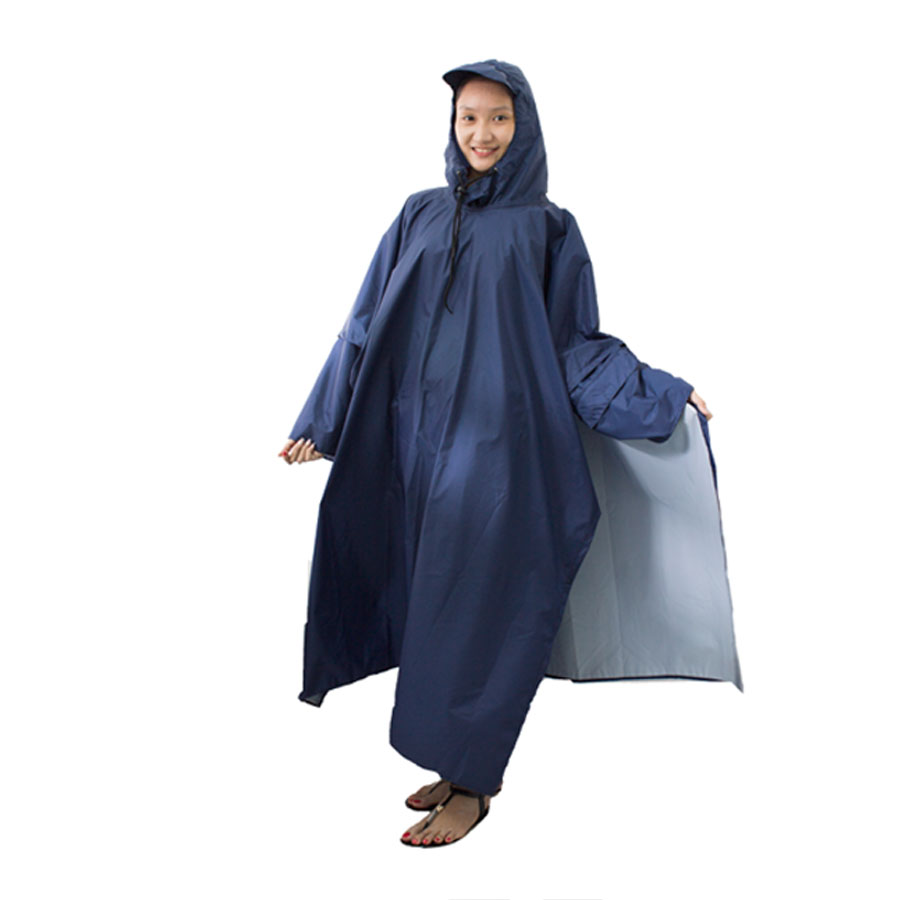Áo Mưa Cánh Dơi (Xẻ Tà) Vải Dù Cao Cấp Loại Lớn 1m4 - Che Kín 2 Người Mùa Mưa  (Nhiều Màu)