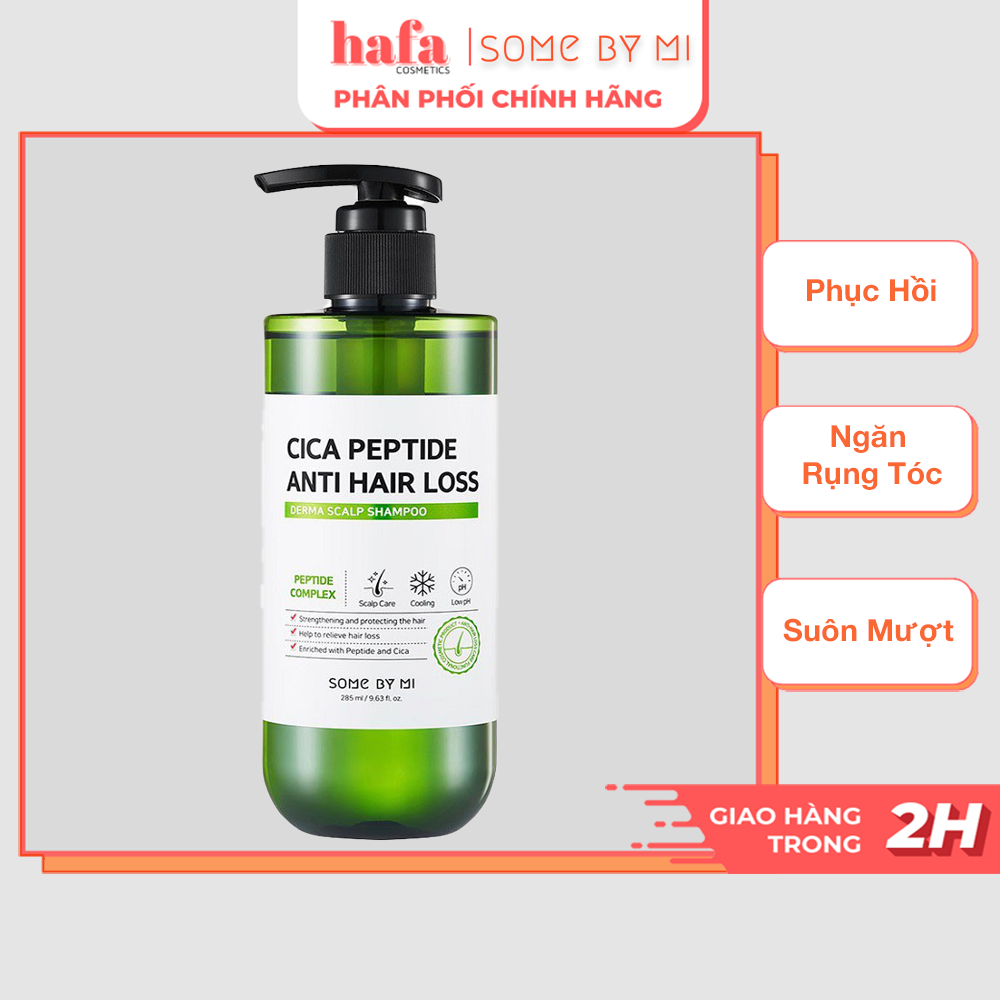 Dầu gội ngăn rụng tóc some by mi cica peptide anti hair loss derma scalp shampoo 285ml _ some by mi chính hãng