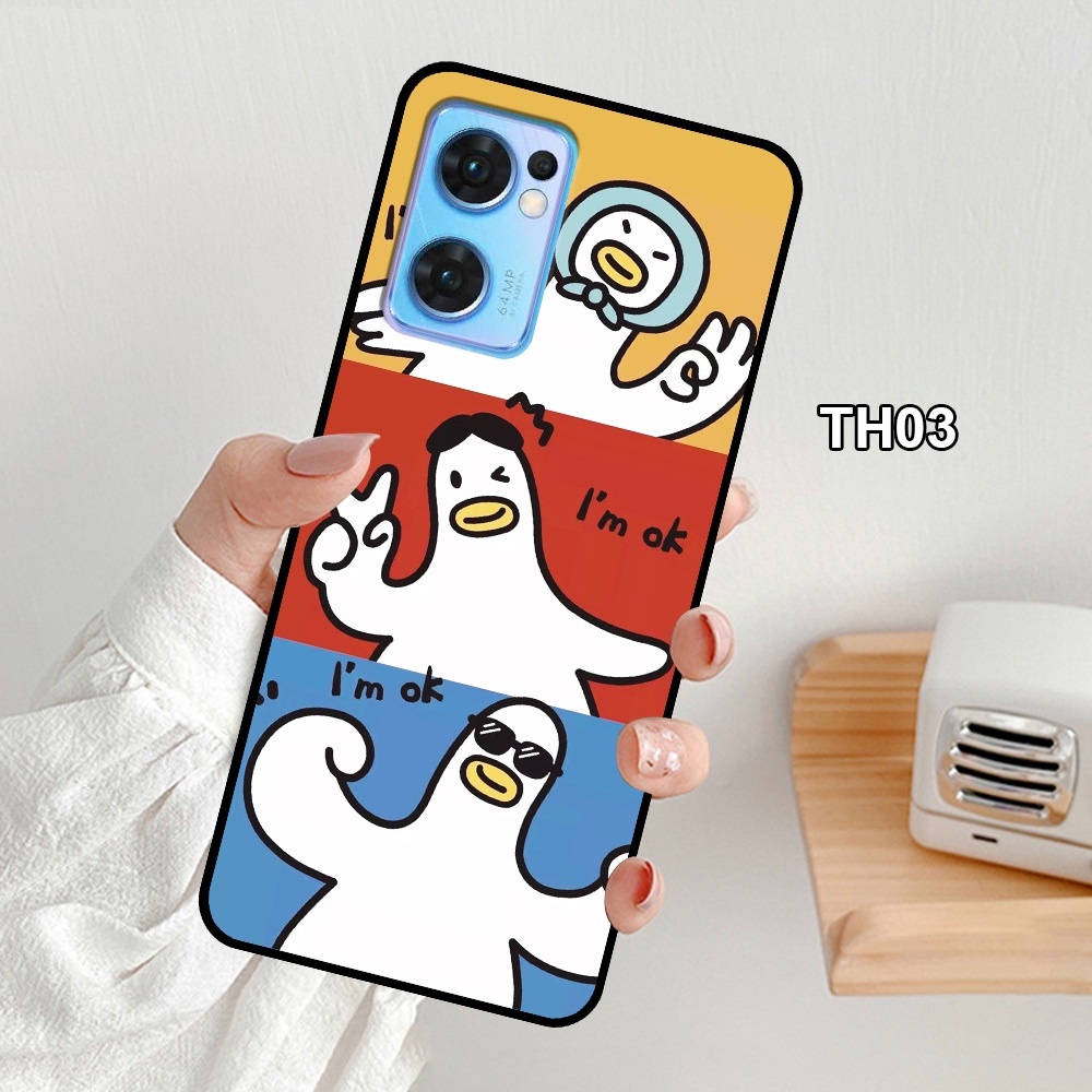 Ốp lưng oppo reno 7 5g - reno 7 z 5g - reno 7 pro ép kính chống bể hình dễ thương