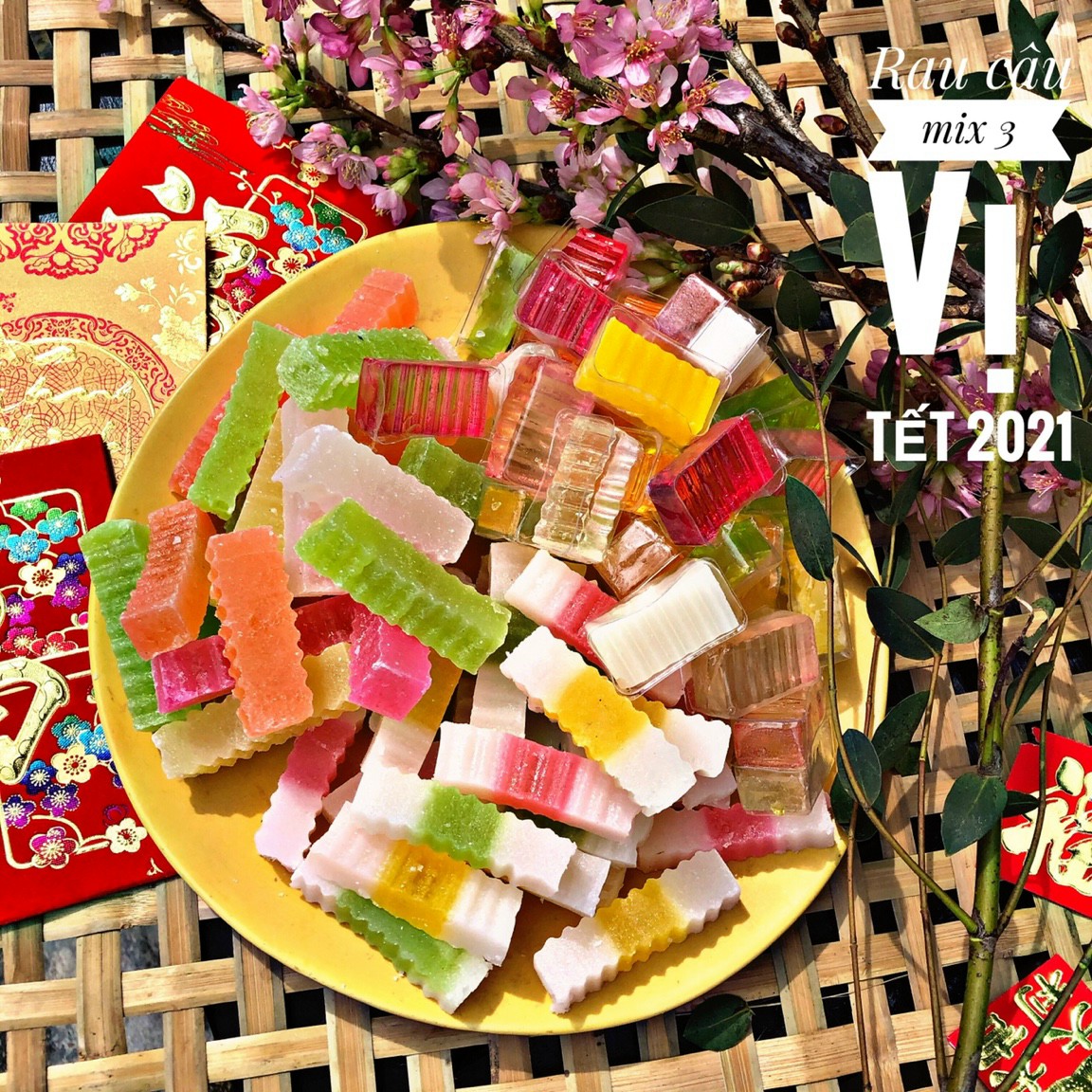 500G Mứt Rau Câu Trái Cây Mix 3 Vị - Đồ Ăn Vặt rẻ miễn phí ship - Ăn Vặt - Bách hoá online -Uy Tín