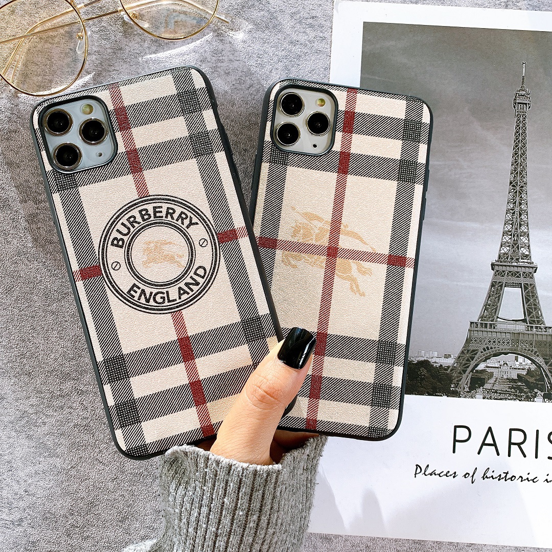 Ốp Lưng Da IMD Họa Tiết BURBERRY