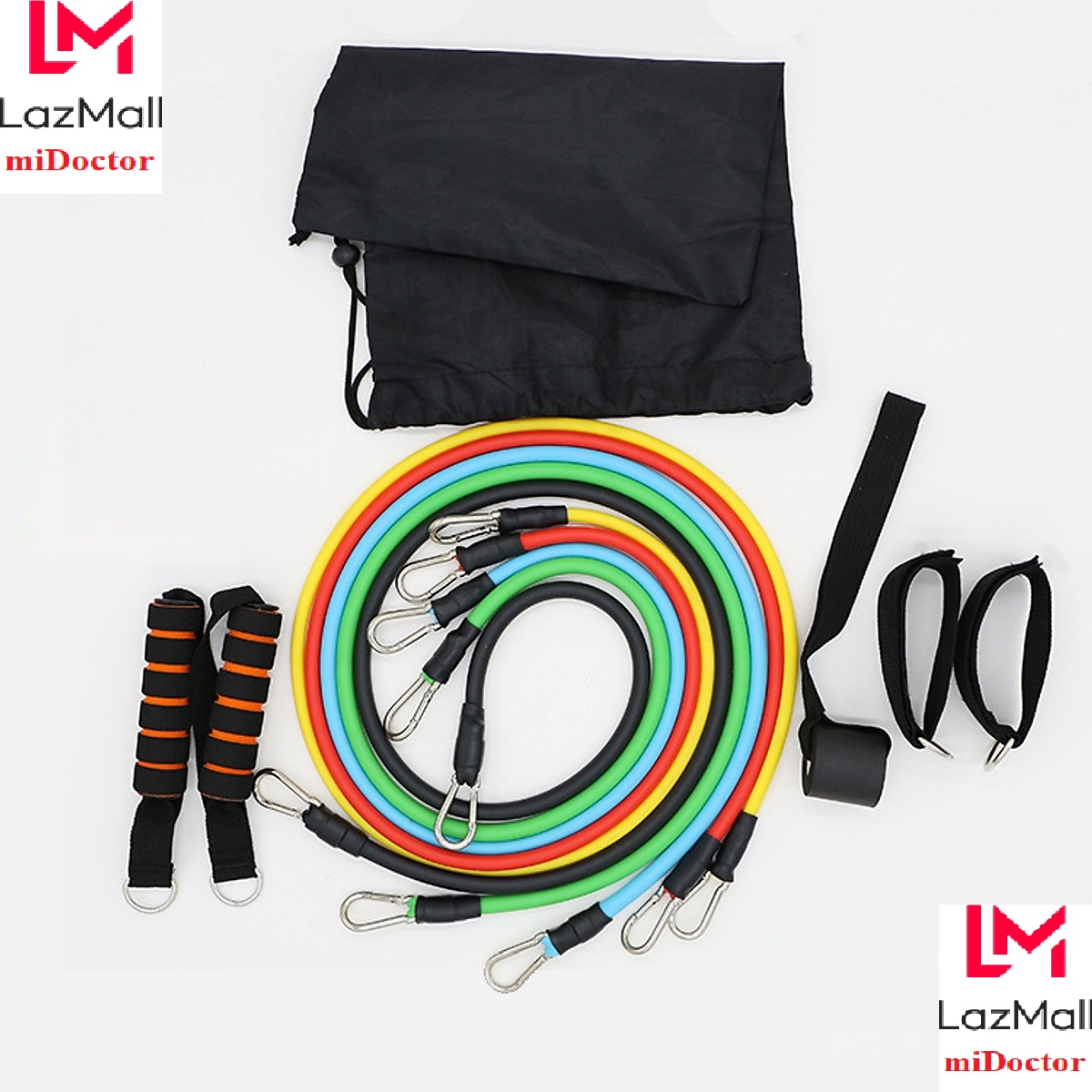 BÁO GIÁ BỘ DÂY KÉO NGŨ SẮC TẬP GYM CHÍNH HÃNG | Shopee Lazada Sendo Tiki mới nhất 36 Bộ 5 Dây Ngũ Sắc Cao Su Tập Thể Dục, Dây Đàn Hồi Kháng Lực Tập Gym, Dây Cao Su Đàn Hồi Tập Thể Thao, Tập Gym Tại Nhà - Chính Hãng miDoctor