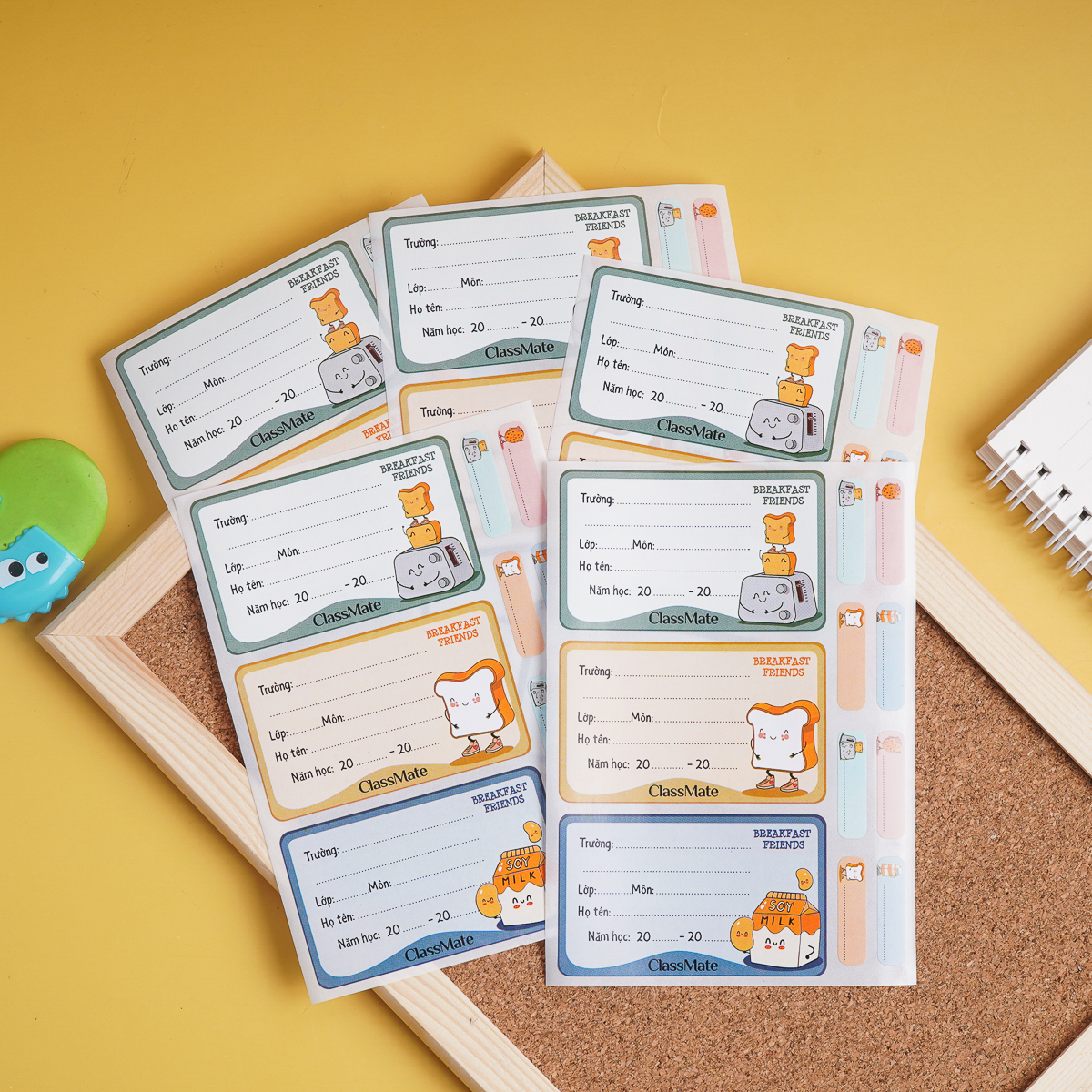Nhãn Vở Có Keo Dán Sẵn CLASSMATE Breakfast 15 Cái/Túi CL-NT233