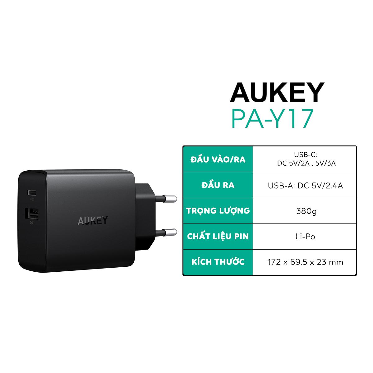 Cốc sạc Aukey PA-Y17