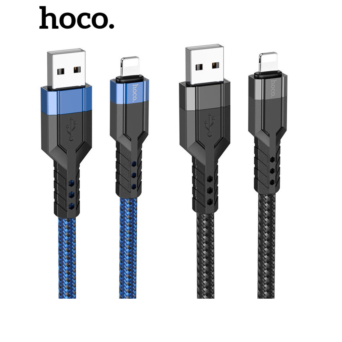 Cáp sạc nhanh Hoco U110 dây Nylon siêu bền dài 1.2M cho iPhone, Android
