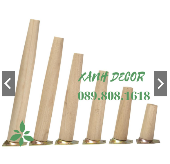 Chân bàn gỗ cao su Xanh Decor pad thường
