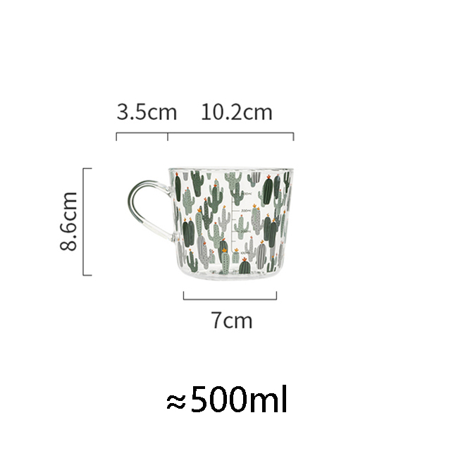 500ml sáng tạo thủy tinh quy mô Handgrip Mug ăn sáng sữa cà phê vài cốc Nhà Bên cốc nước drinkware nước trái cây nước trái cây cupshot
