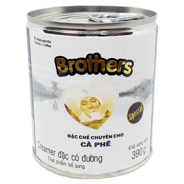 [HSD:12 Tháng] Trung Nguyên Legend Sữa Đặc Brothers - Lon 390gr - Nguyên Liệu Pha Chế Cà Phê