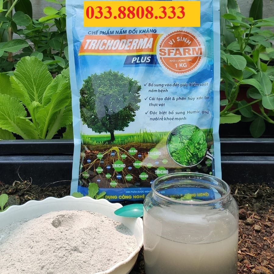 Chế phẩm nấm đối kháng trichoderma plus sfarm kiểm soát nấm - siêu sale