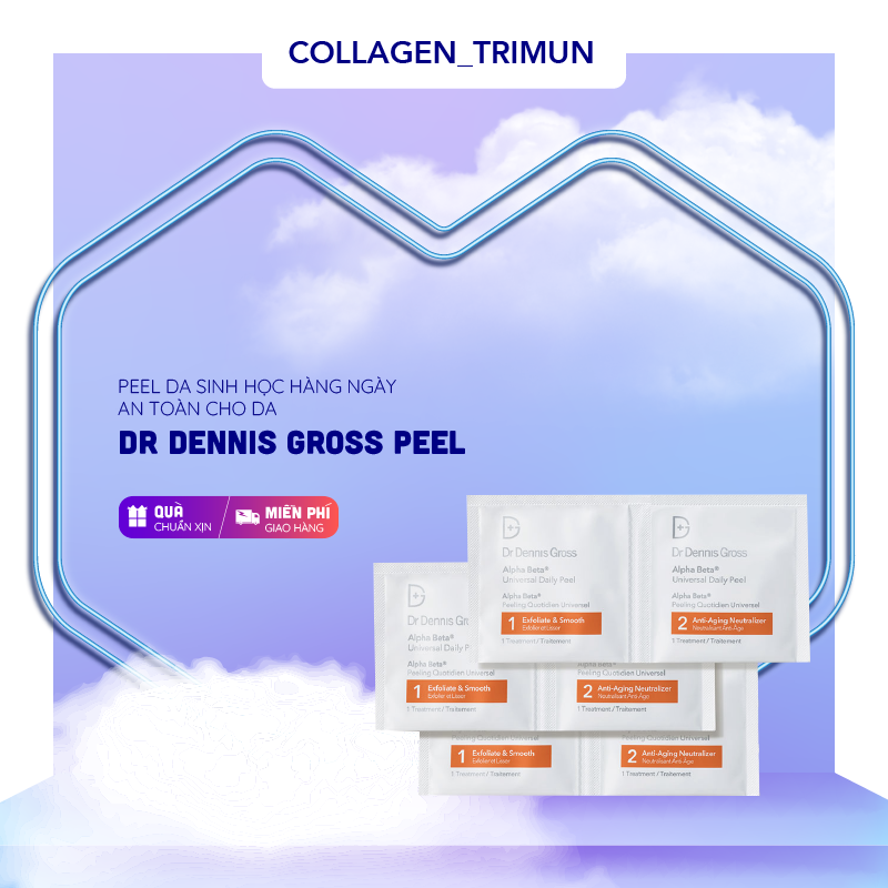 collagen_trimun - Dr Dennis Gross Peel da tại nhà - Thay da sinh học - 2 loại cho da dầu và da nhạy cảm
