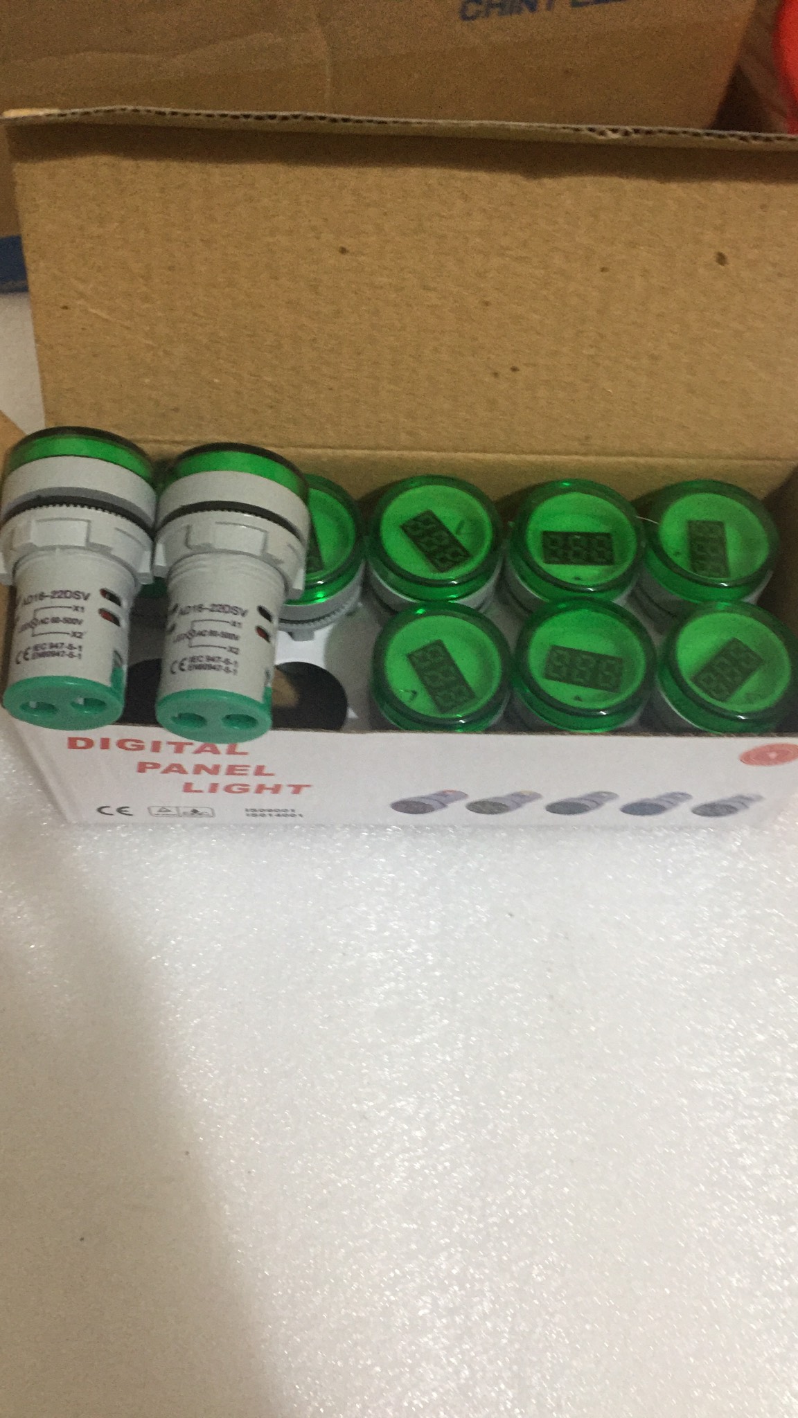 Đèn báo Volt AD16 -22FSV  phi 22 Xanh