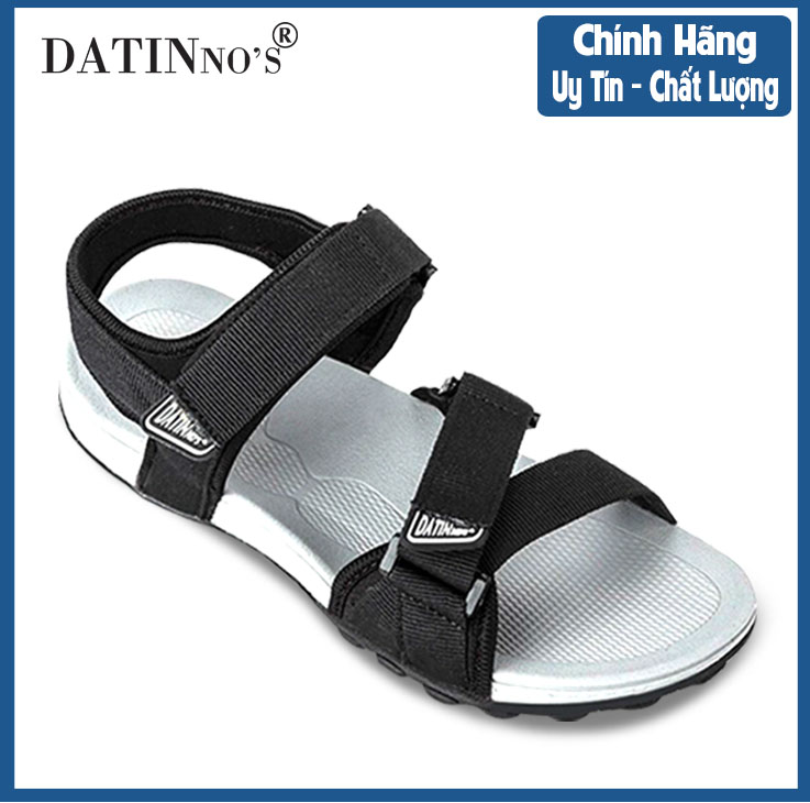 Giày Sandal Nam, Dép Sandal Nam Đi Học Quai Ngang DATINNOS  Đen Xanh Xám